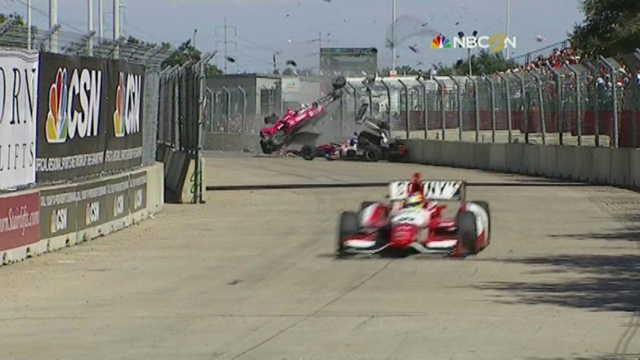 Dario Franchitti crash Houston