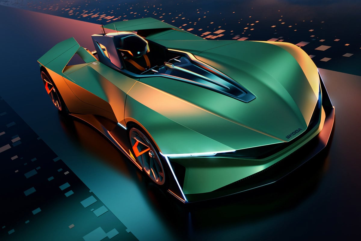 Descubre el increíble Škoda Vision Gran Turismo, el hiperdeportivo virtual